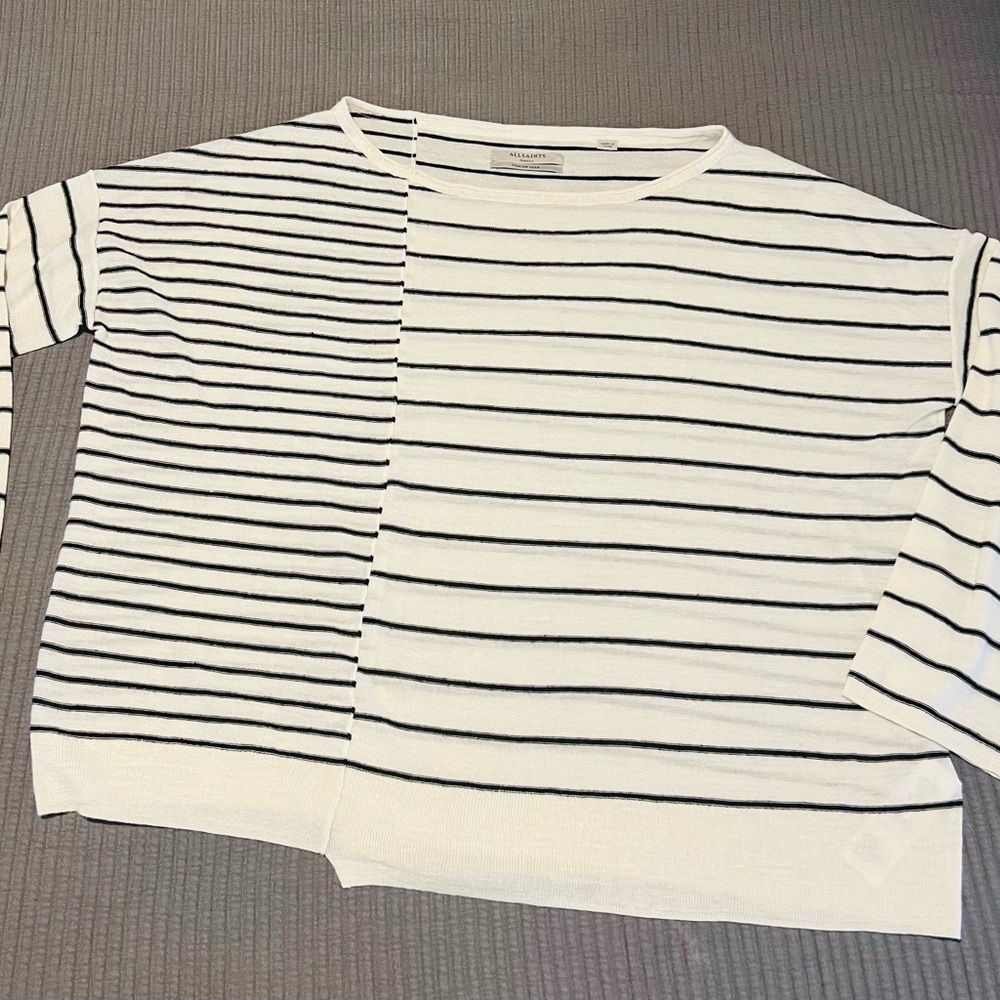 All Saints acrylic and wool, oversized striped sweater size Small
